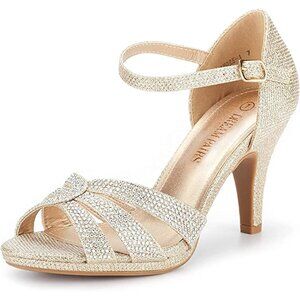 Dream Pairs Women's Amore Fashion Stilettos Open Toe Pump Heel Sandals